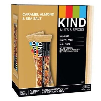 Be-Kind Caramel Almond & Sea Salt 12x40g